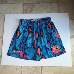 Inaka Power Snake Print Gym Mesh Shorts Mens LG Vintage Y2K Rare